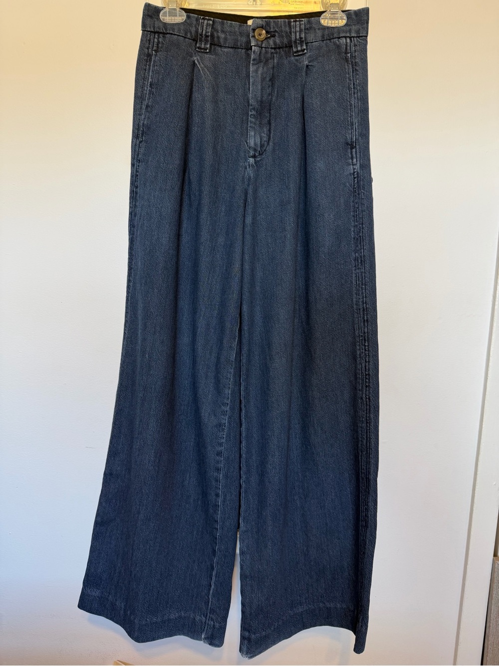 DL1961 Women's High-Rise Wide Leg Jeans in Dark Blue